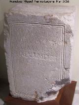 Museo Arqueológico de Galera. Inscripción romana